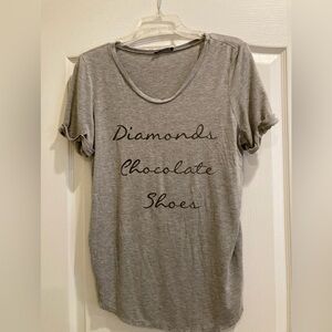 BLVD Gray Graphic Tunic T Shirt